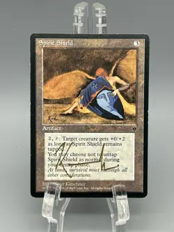 Spirit Shield Mtg Fallen Empires Magic the Gathering Auto Signed Scott Kirschner - Image 1