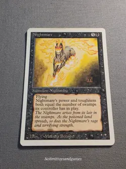 MTG Revised Nightmare Magic The Gathering Rare Free Shipping - Image 1