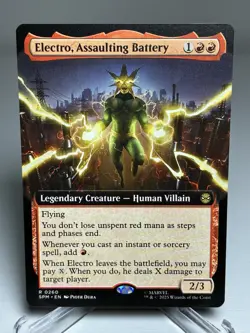 2025 MTG Electro, Assaulting Battery (Extended Art) Marvel's Spider-Man Regular - Image 1