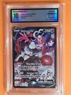 2022 Enamorus V FA #TG18 Full Art Trainer Gallery Pokemon Lost Origin AC 10 - Image 1