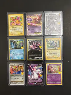 Pokemon Celebrations Brithday Pikachu, Mewtwo Ex, Zekrom Ex and More NM Lot of 9 - Image 1