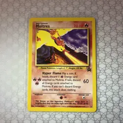 2000 Pokemon - Moltres Rare Black Star Promo #21 NM - Image 1