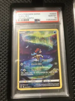 2023 POKEMON SWORD & SHIELD CROWN ZENITH #GG07 FULL ART/KELDEO PSA 10 - Image 1