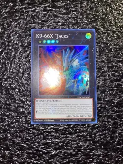 Yugioh! K9-66X "Jacks" DOOD-EN047 Super Rare 1st Edition Near Mint - Image 1