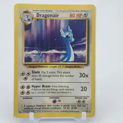 Dragonair 18/102 Base Set WOTC Unlimited Rare - Pokemon Card - MP - Image 1