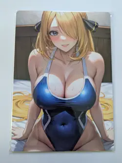 Cynthia Trainer Don't Miss Spring Goddess Story Waifu A5 Card - Image 1