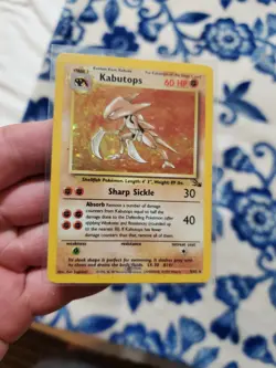 MOD PLAYED Pokemon TCG Kabutops Holo Rare Card 9/62 Fossil - Image 1