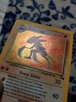 MOD PLAYED Pokemon TCG Kabutops Holo Rare Card 9/62 Fossil - Image 3
