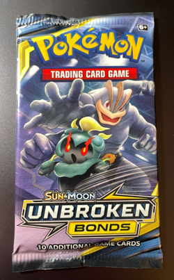 POKEMON SUN & MOON UNBROKEN BONDS Sealed 10-Card BOOSTER PACK (Machamp Art) - Image 1