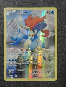 Pokemon TCG Keldeo XY Black Star Promos Holo Card XY118 Near Mint Full Art - Image 1