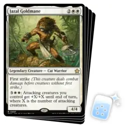 JAZAL GOLDMANE (BEGINNER BOX) X4 Foundations FDN Magic MTG MINT CARD - Image 1
