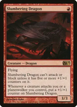 MTG - Slumbering Dragon (M13) FOIL NM - Image 1