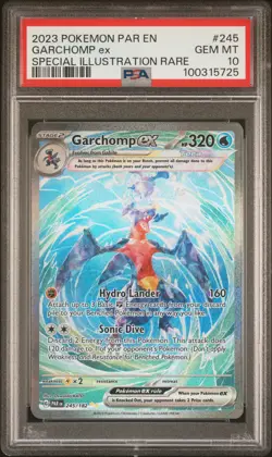 2023 POKEMON PAR EN-PARADOX RIFT SPECIAL ILLUSTRATION RARE GARCHOMP EX PSA 10 - Image 1