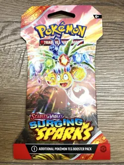 Brand New Surging Sparks Sleeved Booster Pack - Pokemon TCG: Factory Sealed - Image 1