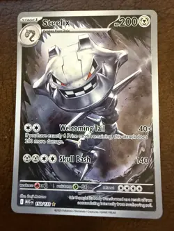PRE-RELEASE Steelix 150/132 Illustration Rare Pokemon Mega Evolution NM - Image 1