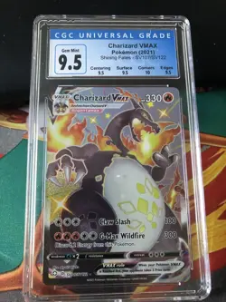 Pokemon TCG Charizard VMAX Shining Fates SV107/SV122 Holo Shiny Holo Rare - Image 1