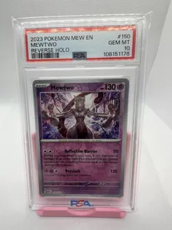 Mewtwo #150/165 Scarlet & Violet 151 Rare Reverse Holo Pokemon PSA 10 - Image 1