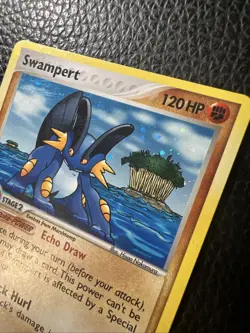 🌀Swirl🌀 SWAMPERT Crystal Guardians POKEMON 2006 Holo 27/100 Vintage LP * - Image 4