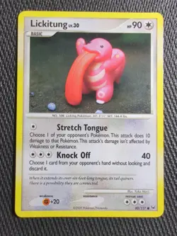Pokemon TCG Lickitung Platinum 80 Regular Common - Yuka Morii - Image 1