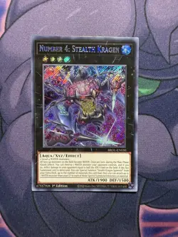 Yugioh Number 4: Stealth Kragen BROL-EN030 Secret Rare 1st Ed NM - Image 1