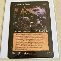 MTG Magic The Gathering - Guardian Beast - Oversized 6x9 Autumn Season Card - Image 1