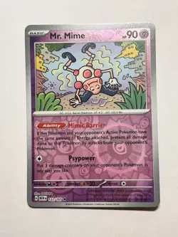 Mr. Mime Reverse Holo NM 122/165 Scarlet & Violet 151 Pokemon Card NM - Image 1