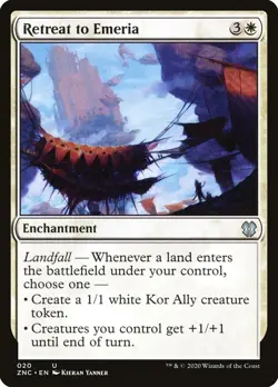 Retreat to Emeria 20 ZNC MTG White Enchantment Landfall Kor Ally Uncommon Yanner - Image 1