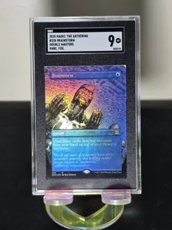 2020 MTG Double Masters Borderless Brainstorm (SGC Graded 9) Foil Rare - Image 1