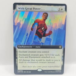 With Great Power... NM Extended Art Foil #248 MTG Marvel's Spider-Man - Image 1
