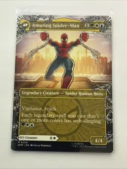 MTG Peter Parker 0208 Regular (Borderless) Marvel's Spider-Man NM SPM - Image 3