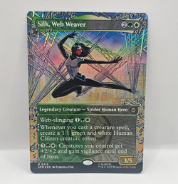 Silk, Web Weaver NM Borderless Foil #299 MTG Marvel's Spider-Man - Image 1
