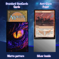 MTG Art Card Sleeves, Clear Front & Matte Back, Smooth Shuffle, 66x92mm Tradi... - Image 2