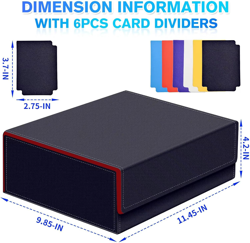Trading Card Storage Box for MTG, 1800+ PU Leather Deck Box With Magnetic Clo... - Image 4