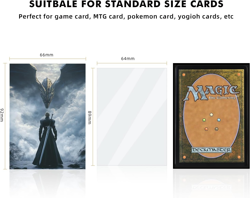 100 MTG Card Sleeves with 100 Inner Sleeve, Textured Back Art Sleeves, Fit St... - Image 4