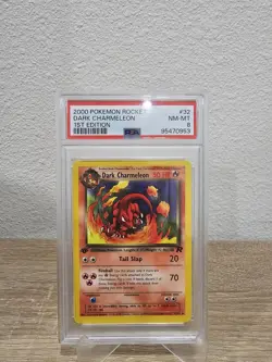 2000 Pokemon Rocket Dark Chameleon 1st Edition #32 PSA 8 - Image 1