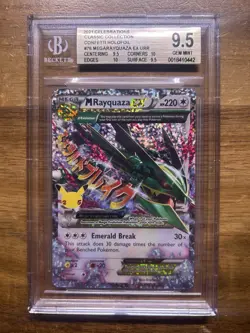 BGS 9.5 M RAYQUAZA EX 76/108 CELEBRATIONS CLASSIC COLLECTION POKEMON - Image 1