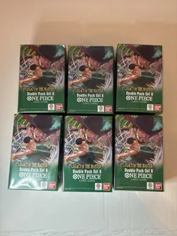 LOT OF 6- One Piece Card Game Legacy Of The Master Double Pack DP-08 SEALED - Image 1