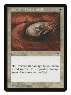 Circle of Protection Red MTG Tempest Common LP Lightly Played Single Card - Image 1