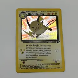 Pokemon Card TCG Dark Raichu English Team Rocket 83/82 Holo Rare Secret - Image 1