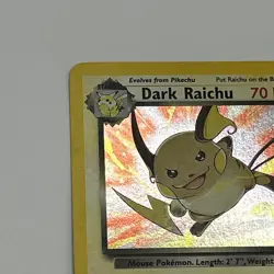 Pokemon Card TCG Dark Raichu English Team Rocket 83/82 Holo Rare Secret - Image 2