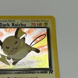 Pokemon Card TCG Dark Raichu English Team Rocket 83/82 Holo Rare Secret - Image 3