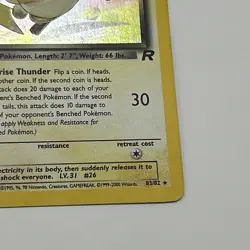 Pokemon Card TCG Dark Raichu English Team Rocket 83/82 Holo Rare Secret - Image 4
