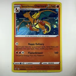 Special Delivery Charizard SWSH075 Holo Sword & Shield Pokemon TCG Promo Card LP - Image 1