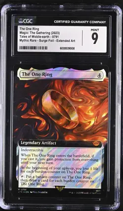 THE ONE RING Lord of the Rings Extended Art Surge Foil Foil Mythic CGC 9 MTG - Image 1