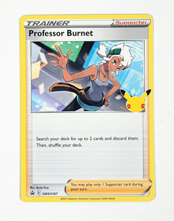 Professor Burnet SWSH167 Black Star Promo Pokemon Celebrations 25th Anniversary - Image 1