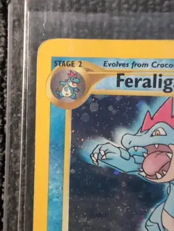 Pokemon TCG Feraligatr 5/111 Neo Genesis Unlimited Holo Rare Vintage MP - Image 3