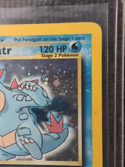 Pokemon TCG Feraligatr 5/111 Neo Genesis Unlimited Holo Rare Vintage MP - Image 4