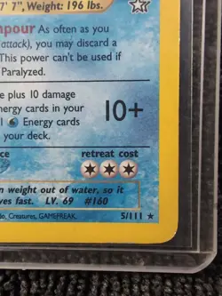 Pokemon TCG Feraligatr 5/111 Neo Genesis Unlimited Holo Rare Vintage MP - Image 5