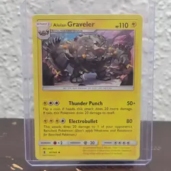 Alolan Graveler 41/145 Pokemon Sun & Moon Guardians Rising Pokemon TCG NM - Image 1