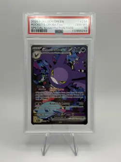 Pokemon TCG: Destined Rivals - Team Rocket's Crobat EX 234/182 SIR PSA 10 - Image 1